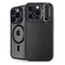 Black Brushed Steel Texture iPhone 13 Pro Max Kickstand Case