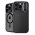 Black Brushed Steel Texture iPhone 13 Pro Max Kickstand Case