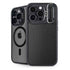 Black Brushed Steel Texture iPhone 14 Pro Max Kickstand Case