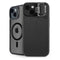 Black Brushed Steel Texture iPhone 15 Kickstand Case