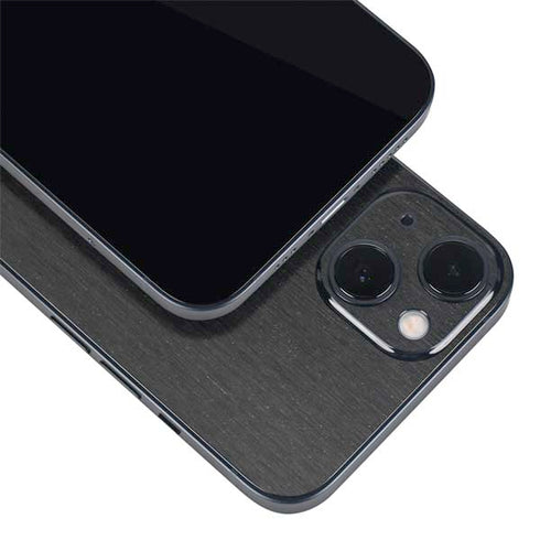 Specialty Vinyl Black Brushed Steel Texture iPhone 15 Skin