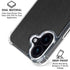 Black Brushed Steel Texture iPhone 16 Plus Clear Case