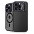 Black Brushed Steel Texture iPhone 16 Pro Kickstand Case
