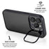 Black Brushed Steel Texture iPhone 16 Pro Kickstand Case
