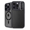 Black Brushed Steel Texture iPhone 16 Pro Max Kickstand Case