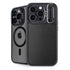 Black Brushed Steel Texture iPhone 16 Pro Max Kickstand Case
