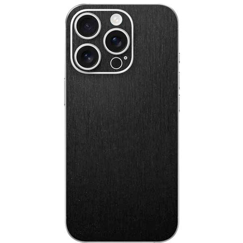 Black Brushed Steel Texture iPhone 16 Pro Skin