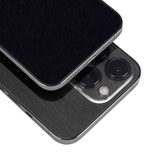 Black Brushed Steel Texture iPhone 16 Pro Skin