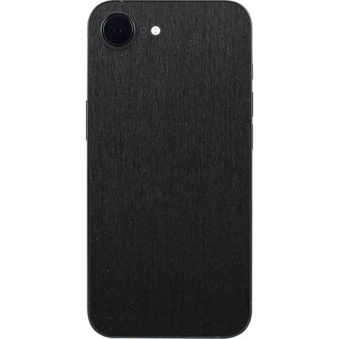 Black Brushed Steel Texture iPhone 16e Skin