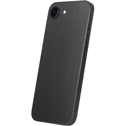 Black Brushed Steel Texture iPhone 16e Skin