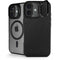 Black Brushed Steel Texture iPhone 17 Kickstand Case