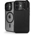 Black Brushed Steel Texture iPhone 17 Kickstand Case