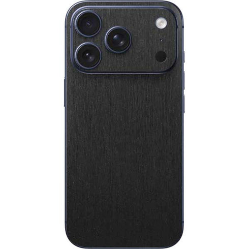 Black Brushed Steel Texture iPhone 17 Pro Skin