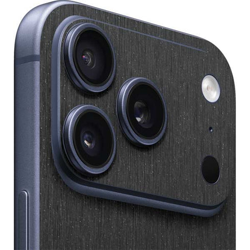 Black Brushed Steel Texture iPhone 17 Pro Skin