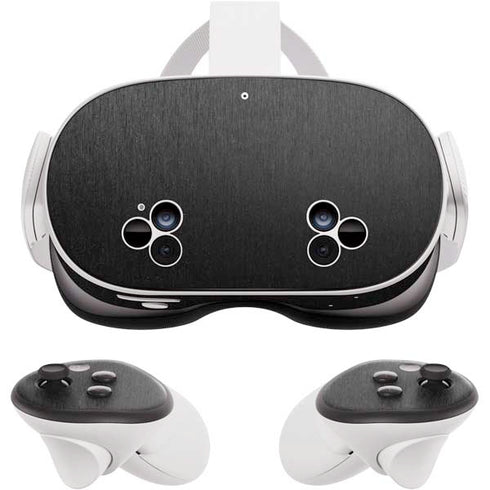 Black Brushed Steel Texture Meta Quest 3S Skin