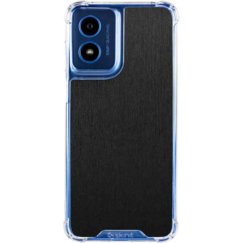 Black Brushed Steel Texture Moto G 5G (2024) Clear Case