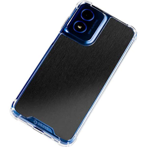 Black Brushed Steel Texture Moto G 5G (2024) Clear Case