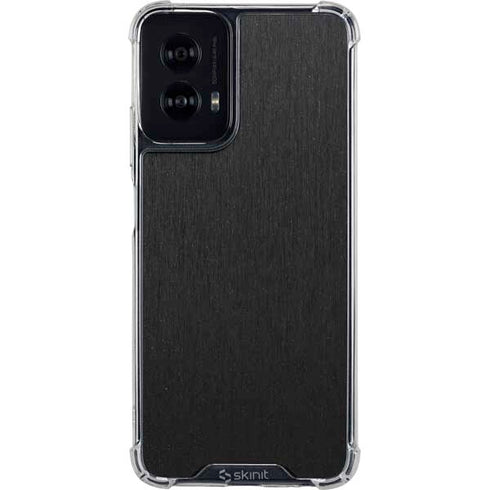 Black Brushed Steel Texture Moto G Power 5G (2024) Clear Case