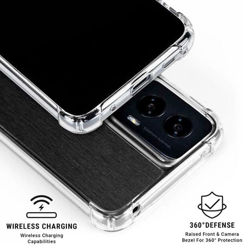Black Brushed Steel Texture Moto G Power 5G (2024) Clear Case