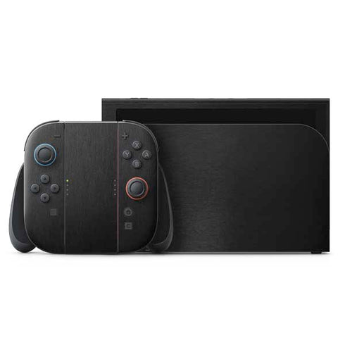 Black Brushed Steel Texture Nintendo Skins