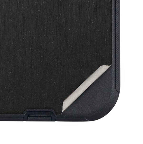 Specialty Vinyl Black Brushed Steel Texture Otterbox Defender iPhone Skin