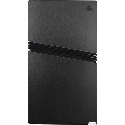 Black Brushed Steel Texture PS5 Pro Console Skin