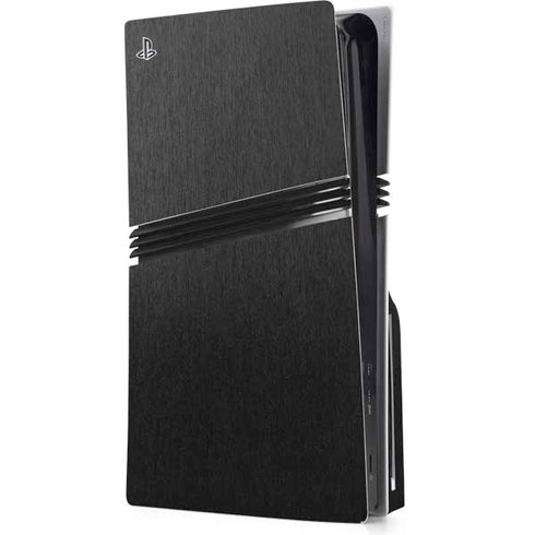 Black Brushed Steel Texture PlayStation PS5 Skins