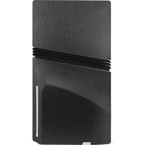 Black Brushed Steel Texture PS5 Pro Disk Console Skin