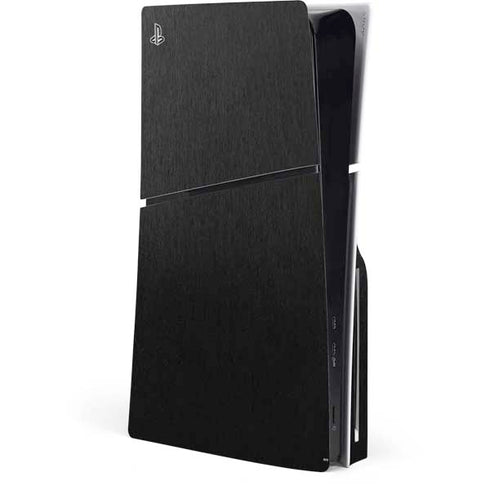 Black Brushed Steel Texture PlayStation PS5 Skins