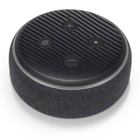 Black Carbon Fiber Specialty Texture Material Amazon Echo Dot Skin