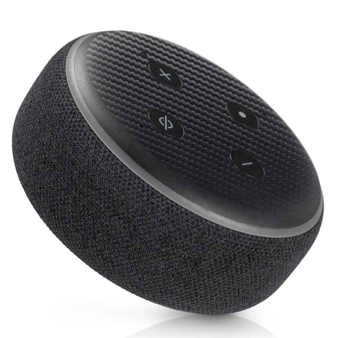 Black Carbon Fiber Specialty Texture Material Amazon Echo Dot Skin