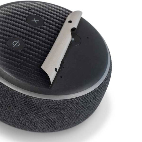 Black Carbon Fiber Specialty Texture Material Amazon Echo Dot Skin