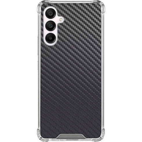 Black Carbon Fiber Specialty Texture Material Galaxy A16 5G Clear Case