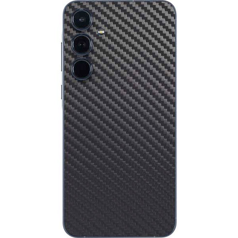 Black Carbon Fiber Specialty Texture Material Galaxy A35 5G Skin