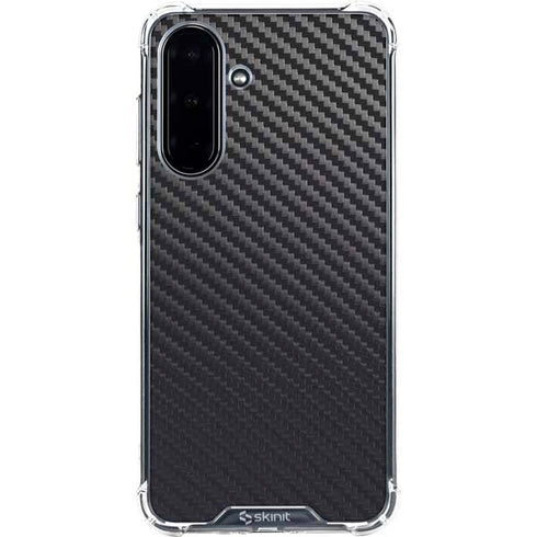 Black Carbon Fiber Specialty Texture Material Galaxy A36 5G Clear Case