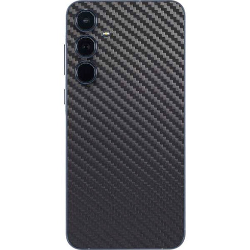 Black Carbon Fiber Specialty Texture Material Galaxy A55 5G Skin