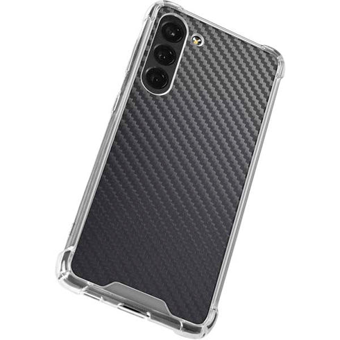 Black Carbon Fiber Specialty Texture Material Galaxy S24 FE Clear Case