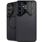 Black Carbon Fiber Specialty Texture Material Galaxy S24 FE Kickstand Case