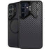 Black Carbon Fiber Specialty Texture Material Galaxy S24 FE Kickstand Case