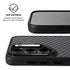 Black Carbon Fiber Specialty Texture Material Galaxy S24 FE Kickstand Case