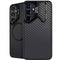 Black Carbon Fiber Specialty Texture Material Galaxy S25 Kickstand Case