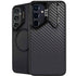 Black Carbon Fiber Specialty Texture Material Galaxy S25 Kickstand Case