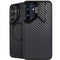 Black Carbon Fiber Specialty Texture Material Galaxy S24 Kickstand Case