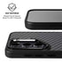 Black Carbon Fiber Specialty Texture Material Galaxy S25 Kickstand Case