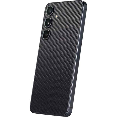 Black Carbon Fiber Specialty Texture Material Galaxy S24 Plus Skin