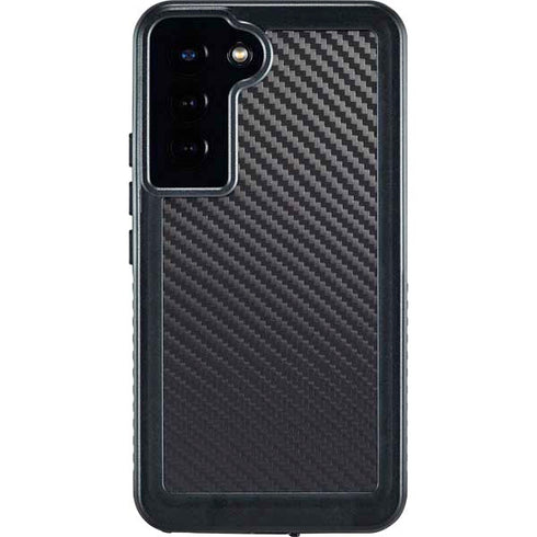 Black Carbon Fiber Specialty Texture Material Galaxy S24 Plus Waterproof Case
