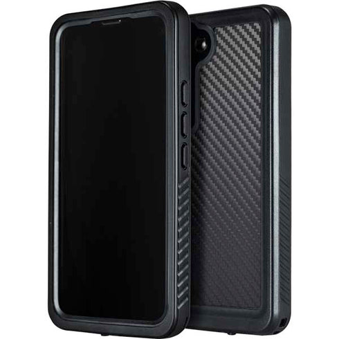 Black Carbon Fiber Specialty Texture Material Galaxy S24 Plus Waterproof Case