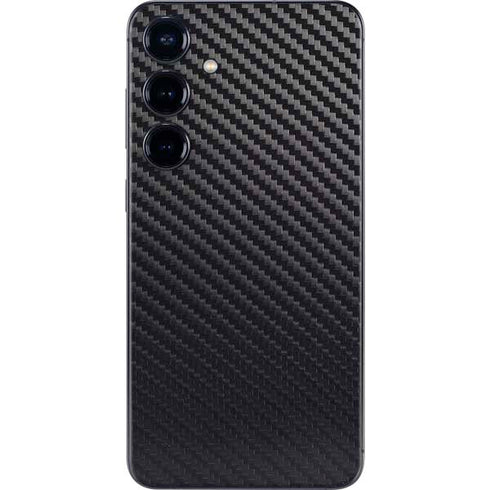 Black Carbon Fiber Specialty Texture Material Galaxy S25 Skin