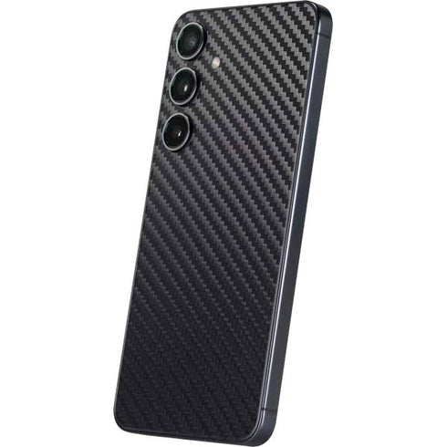 Black Carbon Fiber Specialty Texture Material Galaxy S25 Skin