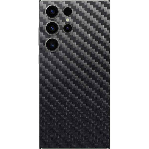 Black Carbon Fiber Specialty Texture Material Galaxy S24 Ultra Skin